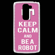 Coque LG G2 Mini Keep Calm Be a Robot Rose