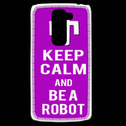 Coque LG G2 Mini Keep Calm Be a Robot Violet