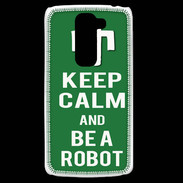 Coque LG G2 Mini Keep Calm Be a Robot Vert