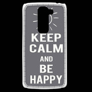 Coque LG G2 Mini Keep Calm Be Happy Gris