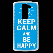 Coque LG G2 Mini Keep Calm Be Happy Cyan