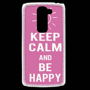 Coque LG G2 Mini Keep Calm Be Happy Rose