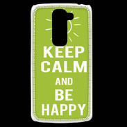 Coque LG G2 Mini Keep Calm Be Happy Vert pomme