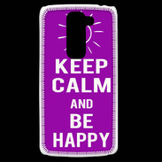 Coque LG G2 Mini Keep Calm Be Happy Violet