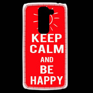 Coque LG G2 Mini Keep Calm Be Happy Rouge