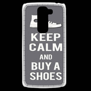 Coque LG G2 Mini Keep Calm Buy Shoes Gris