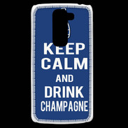 Coque LG G2 Mini Keep Calm Drink Champagne Bleu