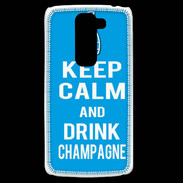 Coque LG G2 Mini Keep Calm Drink champagne Cyan