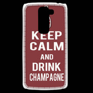 Coque LG G2 Mini Keep Calm Drink Champagne Brique