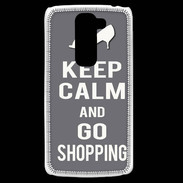 Coque LG G2 Mini Keep Calm go shopping Gris