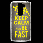 Coque LG G2 Mini Keep Calm and Be Fast Gris