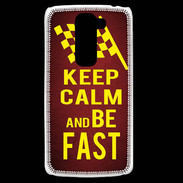 Coque LG G2 Mini Keep Calm and Be Fast Rouge