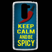 Coque LG G2 Mini Keep Calm and Be Spicy Bleu