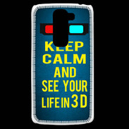 Coque LG G2 Mini Keep Calm and See your life 3D Bleu