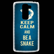 Coque LG G2 Mini Keep Calm and Be a Snake bleu