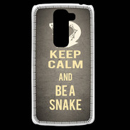 Coque LG G2 Mini Keep Calm and Be a Snake Gris