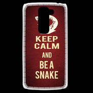 Coque LG G2 Mini Keep Calm and Be a Snake Rouge
