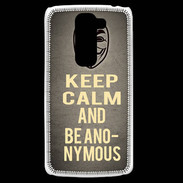 Coque LG G2 Mini Keep Calm and Be Anonymous Gris