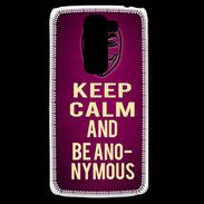 Coque LG G2 Mini Keep Calm and Be Anonymous Rose