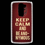 Coque LG G2 Mini Keep Calm and Be Anonymous Rouge