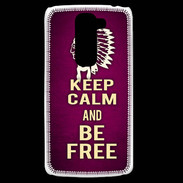 Coque LG G2 Mini Keep Calm and Be Free Rose