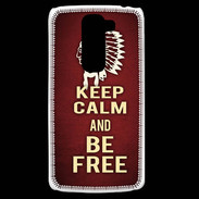 Coque LG G2 Mini Keep Calm and Be Free Rouge