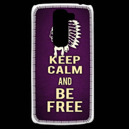 Coque LG G2 Mini Keep Calm and Be Free Violet