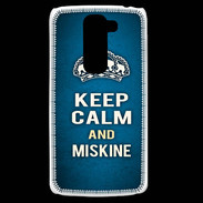 Coque LG G2 Mini Keep Calm and Miskine Bleu