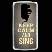 Coque LG G2 Mini Keep Calm and Sing Gris
