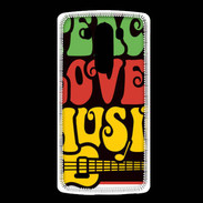 Coque LG G3 Peace Love Music