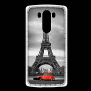Coque LG G3 Vintage Tour Eiffel et 2 cv