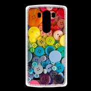 Coque LG G3 Arc en ciel de boutons de couture