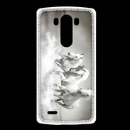 Coque LG G3 Chevaux blancs