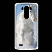 Coque LG G3 Cheval blanc dans la neige 2