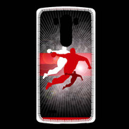 Coque LG G3 Illustration Handball en noir et rouge