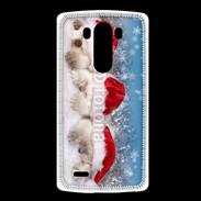Coque LG G3 3 chatons Noël