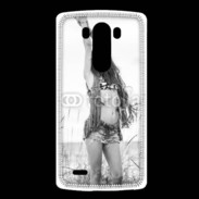Coque LG G3 Hippie noir et blanc