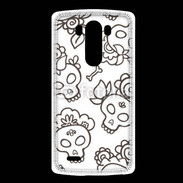 Coque LG G3 Fond tête de mort 4