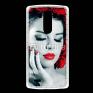 Coque LG G3 Vernis rouge et roses esthétisme