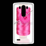 Coque LG G3 Fil à couture rose 