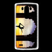 Coque LG G3 Danseuse yoga temple couché de soleil