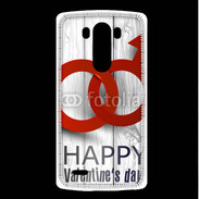 Coque LG G3 Saint valentin sur fond bois
