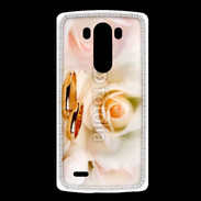 Coque LG G3 Alliance sur fond de rose