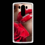 Coque LG G3 Bouche et rose glamour