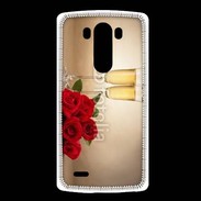 Coque LG G3 Coupe de champagne, roses rouges