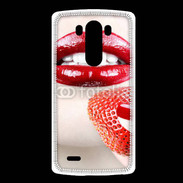 Coque LG G3 Bouche sexy rouge à lèvre gloss rouge fraise