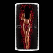 Coque LG G3 Femme nue pétales de rose glamour