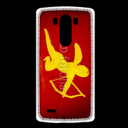 Coque LG G3 Cupidon sur fond rouge