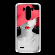 Coque LG G3 Femme élégante en noire et rouge 10