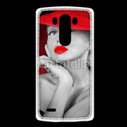 Coque LG G3 Femme élégante en noire et rouge 15